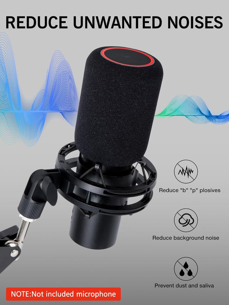 SUNMON QuadCast 2 Boom Arm, Mic Arm Microphone Arm for HyperX QuadCast 2 with HyperX QuadCast 2 Pop Filter, 3/8" to 5/8" Adapter, by - Image 5